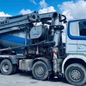 foto pumi 28m/9m3 beton pumpe+ mischer CIFA 8x4 Scania